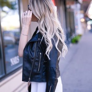 BLANKNYC “Easy Rider” Faux Leather Moto Jacket, size M